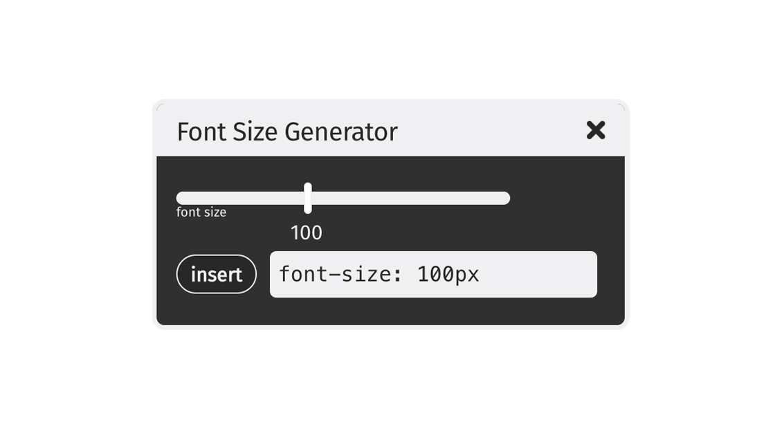 font size generator